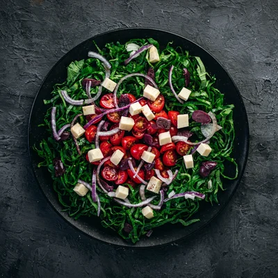 Recipe of Kale and Mozzarella Salad on the DeliRec recipe website
