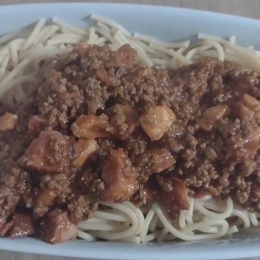 Photo of the Bolognese pasta with bacon and pepperoni – recipe of Bolognese pasta with bacon and pepperoni on DeliRec