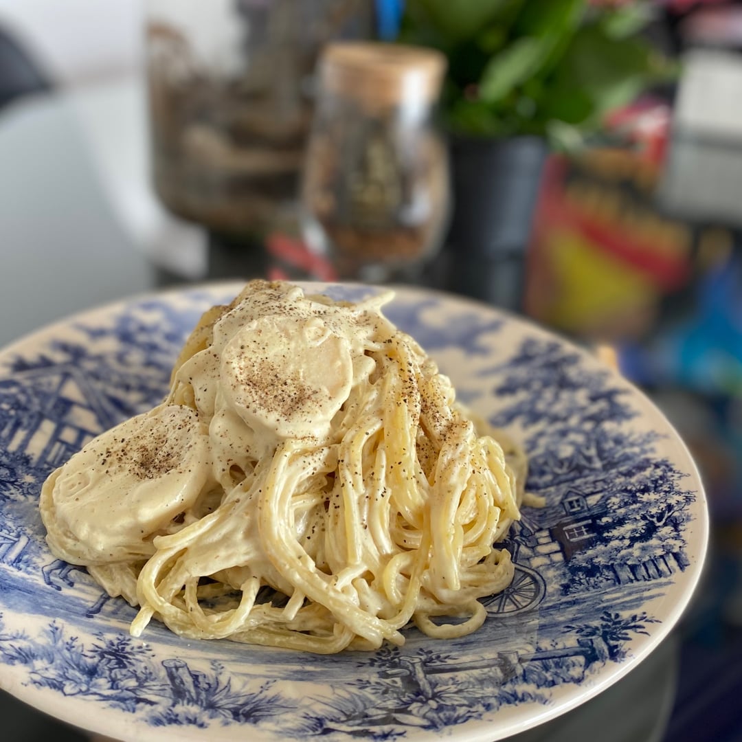 Recipe by Spaghetti with pupunha and buffalo mozzarella | DeliRec