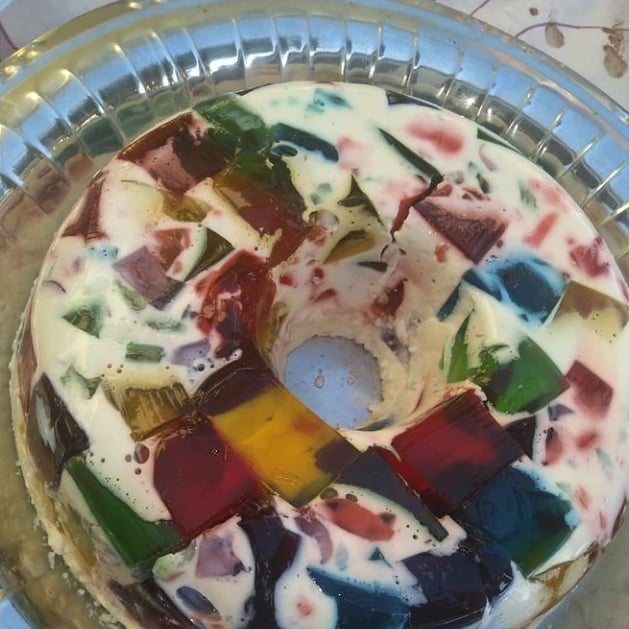 Photo of the Colored gelatin/Gelatin mosaic – recipe of Colored gelatin/Gelatin mosaic on DeliRec