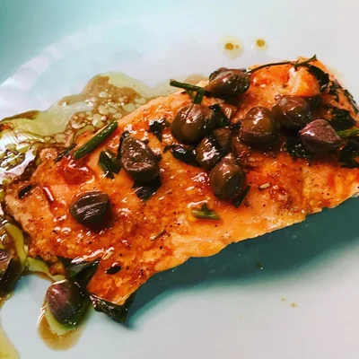 Recipe of salmon in foil on the DeliRec recipe website