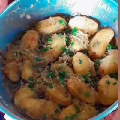 Recipe of Golden potatoes with green seasoning on the DeliRec recipe website
