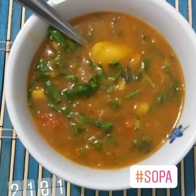 Recipe of vegetable soup on the DeliRec recipe website