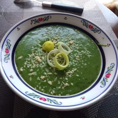 Recipe of Creamy Spinach and Oat Soup on the DeliRec recipe website