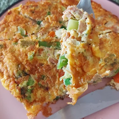 Recipe of Vegetable and tuna omelet on the DeliRec recipe website
