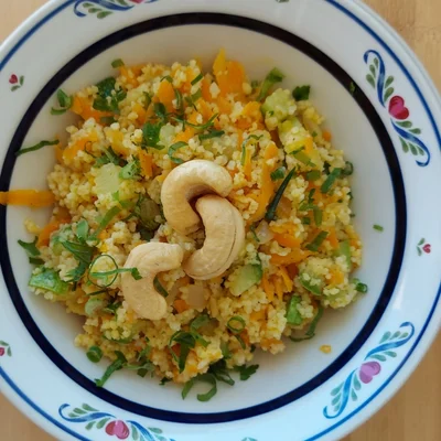 Recipe of Moroccan couscous with vegetables and chestnuts on the DeliRec recipe website