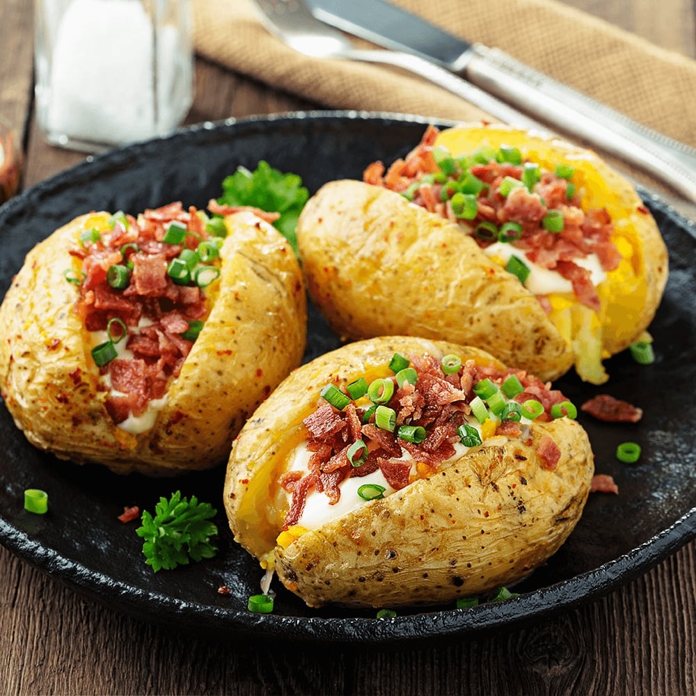 Photo of the STUFFED POTATO WITH CHEESE AND BACON – recipe of STUFFED POTATO WITH CHEESE AND BACON on DeliRec