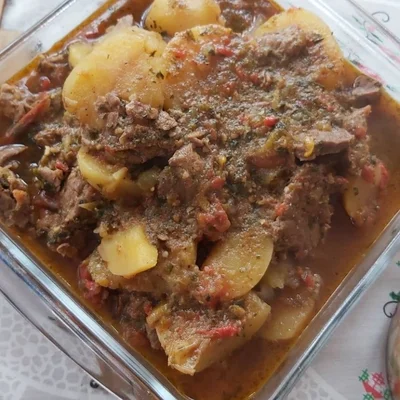 Recipe of Simple pot roast with potato on the DeliRec recipe website