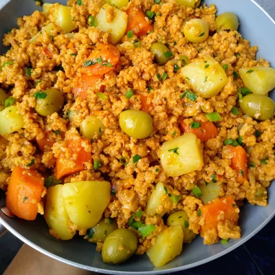 Recipe of Soy protein with potato and carrot on the DeliRec recipe website