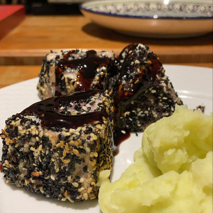 Foto da Atum selado com purê de wasabi - receita de Atum selado com purê de wasabi no DeliRec