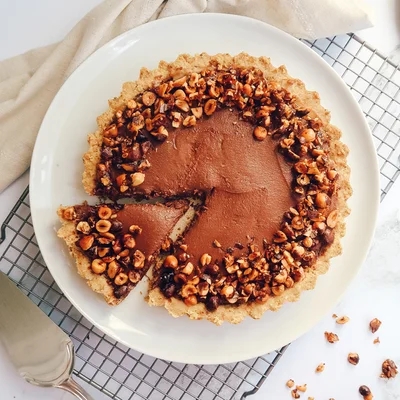 Recipe of Chocolate pie with caramelized hazelnuts on the DeliRec recipe website