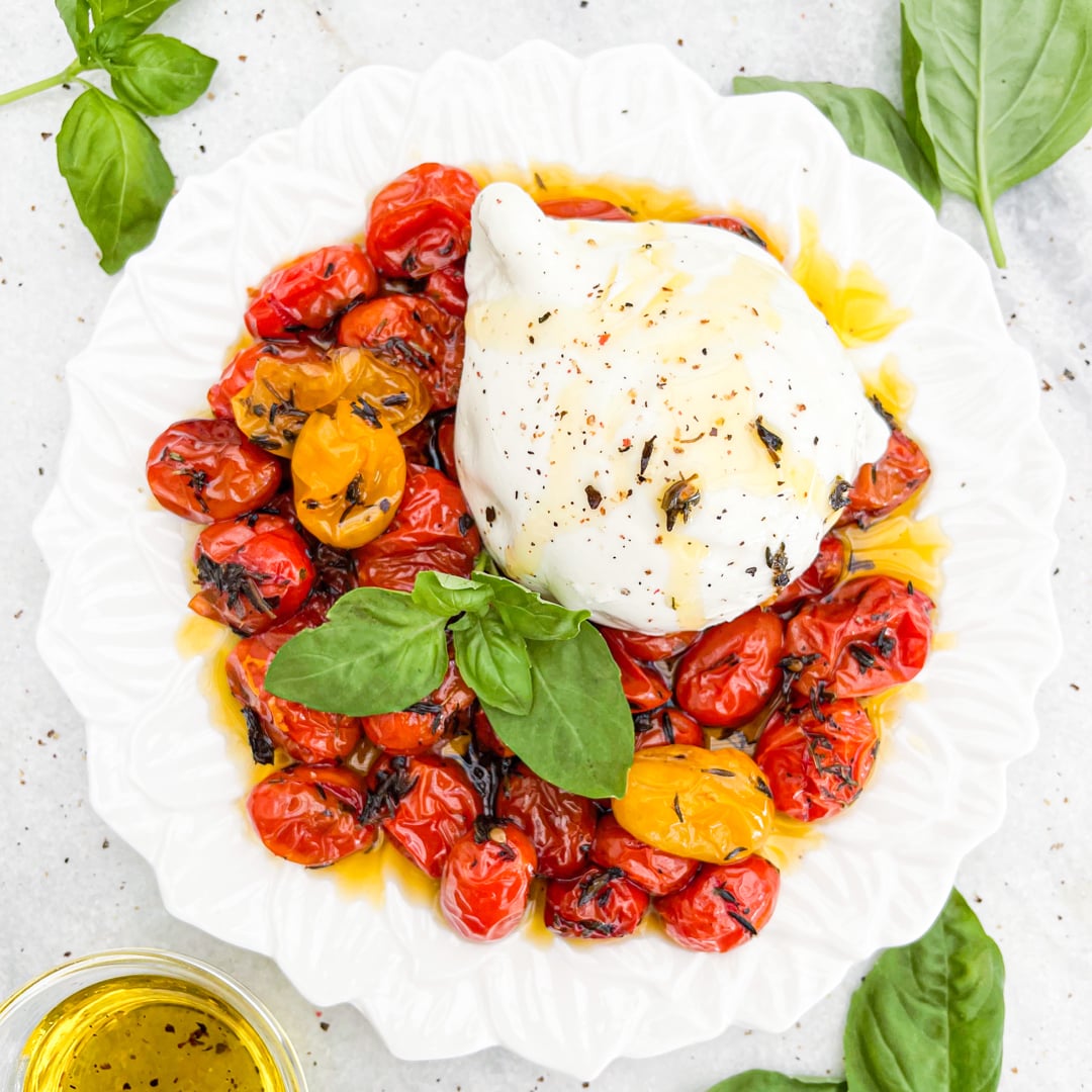 Photo of the Burrata with smoked oil – recipe of Burrata with smoked oil on DeliRec