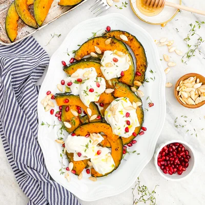 Recipe of Roasted Pumpkin with Honey and Burrata on the DeliRec recipe website