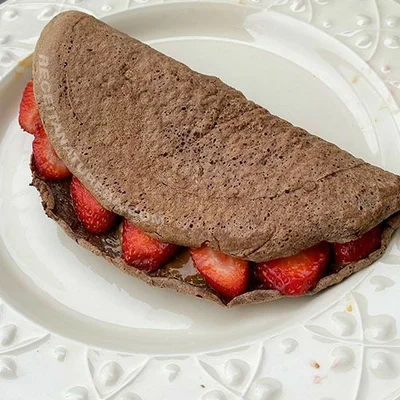Recette de Healthy Cocolate Pancake (j'aime les pancakes ordinaires) sur le site de recettes DeliRec