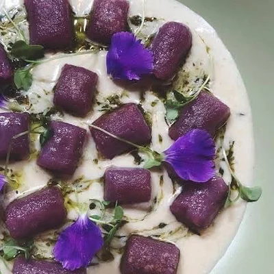 Ricetta di gnocchi di patate viola nel sito di ricette Delirec