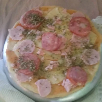 Recipe of homemade mini pizza on the DeliRec recipe website