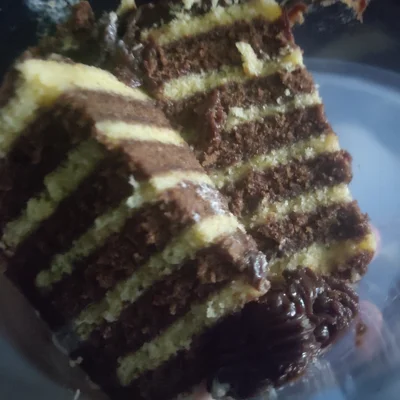 Recipe of two layer cake on the DeliRec recipe website