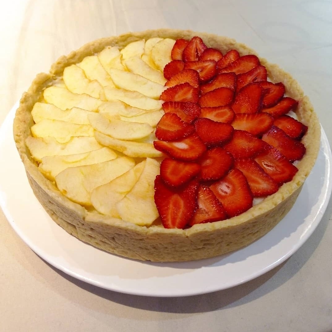 Photo of the Strawberry 🍓 and apple mixed pie 🍎 – recipe of Strawberry 🍓 and apple mixed pie 🍎 on DeliRec