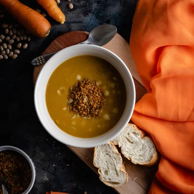 Recipe of Bean Soup with Panko Farofinha on the DeliRec recipe website