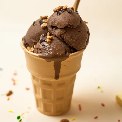 Recipe of Chocolate and peanut butter ice cream on the DeliRec recipe website