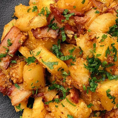 Recipe of Cassava with bacon on the DeliRec recipe website