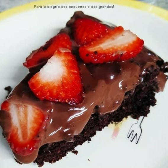 Photo of the Brownie Fit with Strawberries – recipe of Brownie Fit with Strawberries on DeliRec