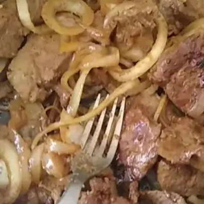Recipe of Liver with onions on the DeliRec recipe website