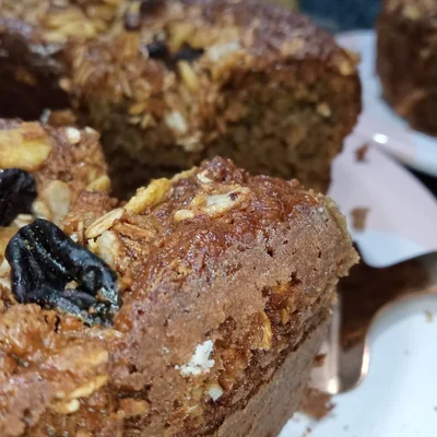 Recipe of Banana and Apple Cake with Granola on the DeliRec recipe website