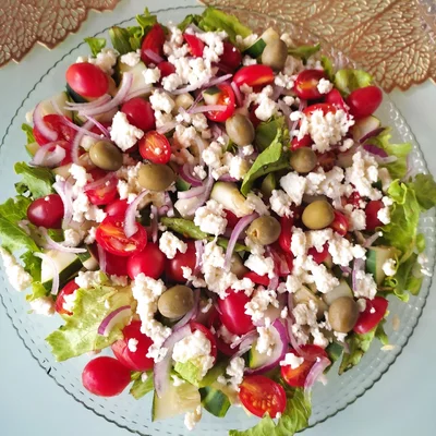 Recipe of Greek salad on the DeliRec recipe website
