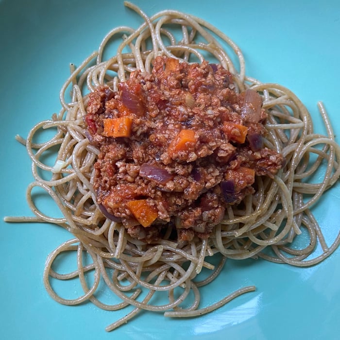 Photo of the Vegan bolognese with soy meat – recipe of Vegan bolognese with soy meat on DeliRec