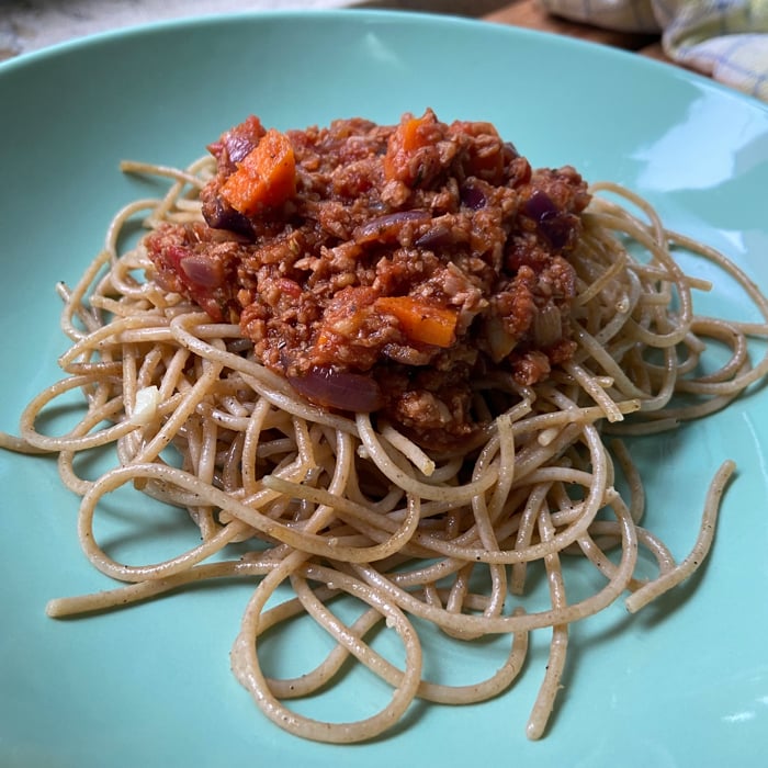 Photo of the Vegan bolognese with soy meat – recipe of Vegan bolognese with soy meat on DeliRec