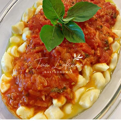 Recipe of Potato gnocchi with tomato sauce on the DeliRec recipe website