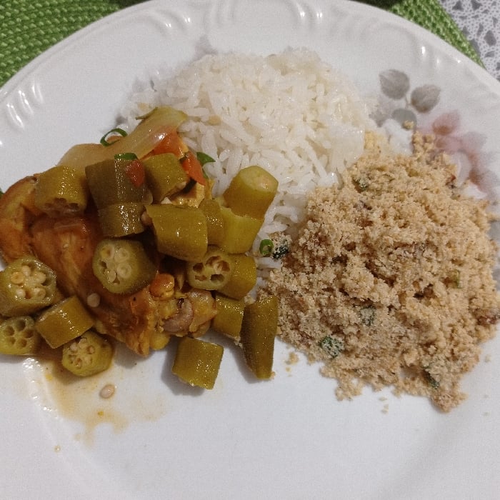Photo of the Thigh with okra (without any drool) – recipe of Thigh with okra (without any drool) on DeliRec