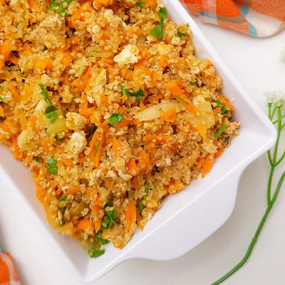 Recipe of Quinoa Farofa with Carrots on the DeliRec recipe website