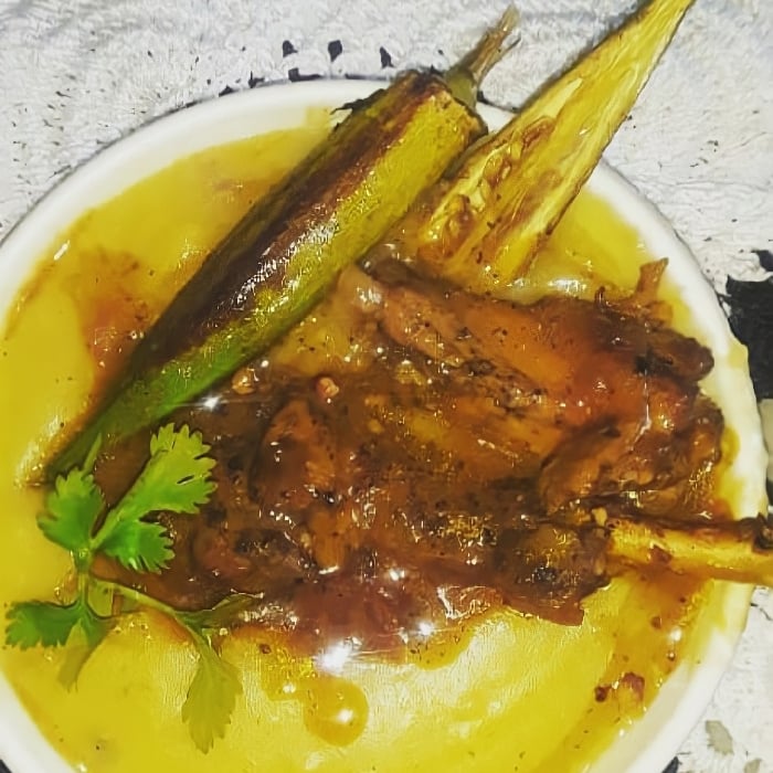 Photo of the Free-range chicken with polenta and okra – recipe of Free-range chicken with polenta and okra on DeliRec