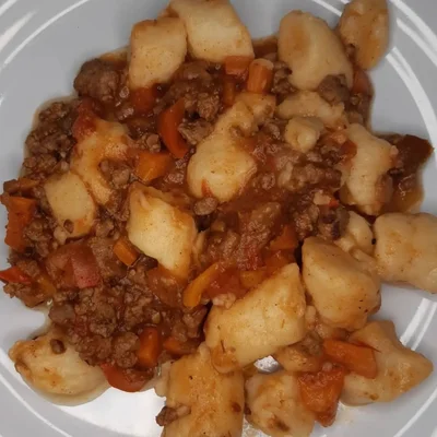Recipe of Mayonnaise Gnocchi with Bolognese Sauce on the DeliRec recipe website