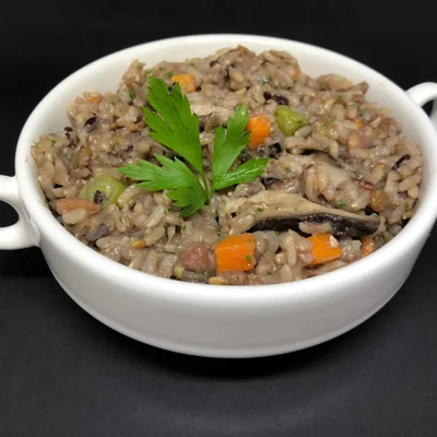 Recipe of Wholemeal Mushroom Risotto on the DeliRec recipe website