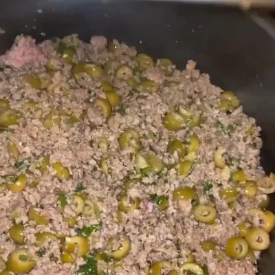 Recipe of Ground beef with olives on the DeliRec recipe website