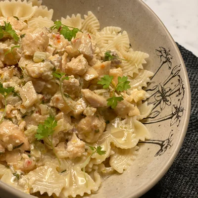 Recipe of Farfalle with Salmon and Lemon on the DeliRec recipe website