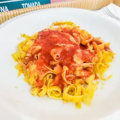 Recipe of Egg spaghetti (fack noodles) on the DeliRec recipe website