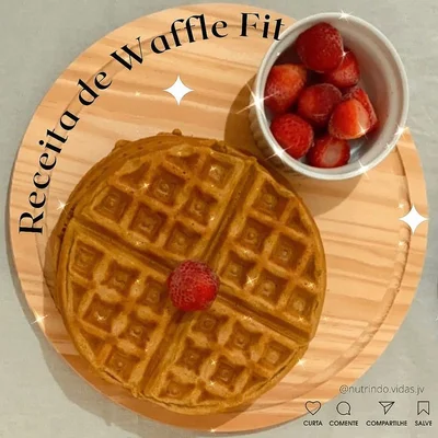 Receita de Waffle Fit no site de receitas DeliRec