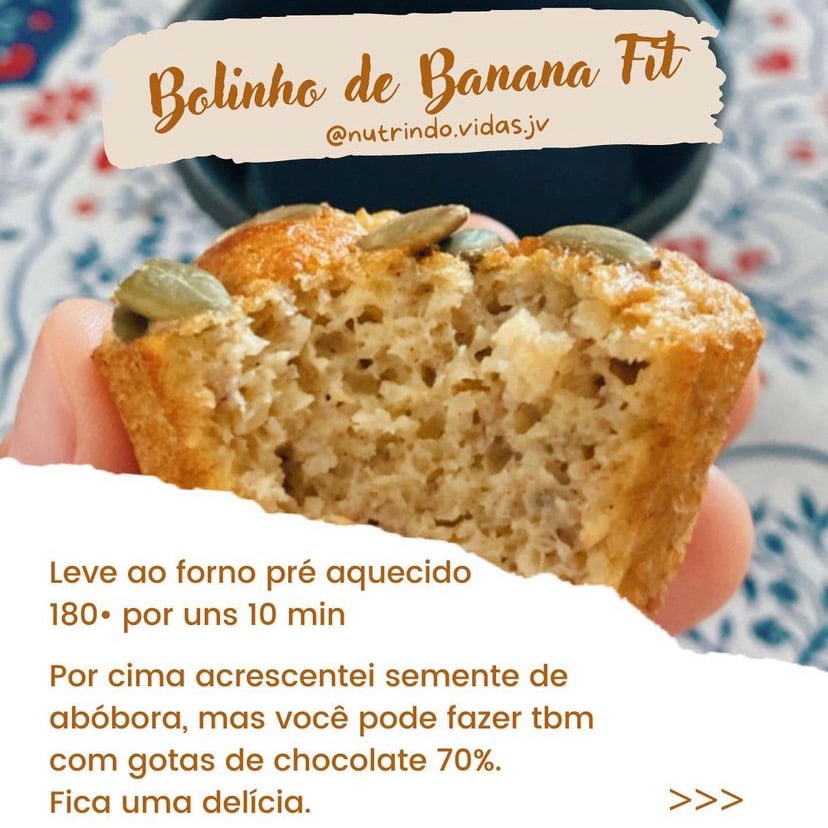 Photo of the Banana Fit Cupcake – recipe of Banana Fit Cupcake on DeliRec