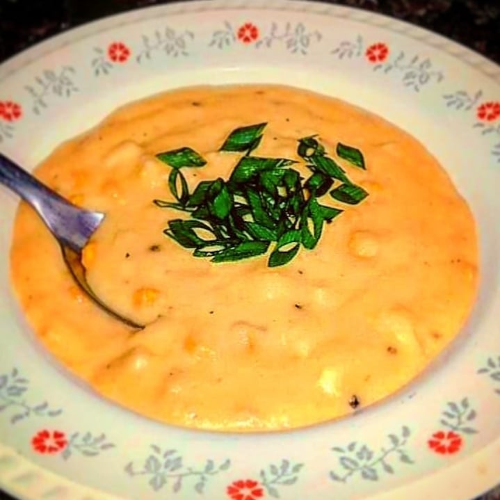 Foto da Sopa cremosa de milho e palmito. - receita de Sopa cremosa de milho e palmito. no DeliRec
