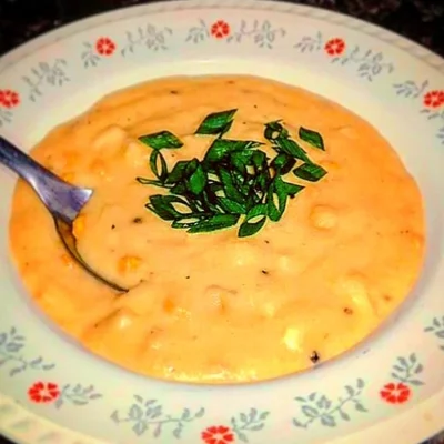 Recipe of Creamy corn and palm heart soup. on the DeliRec recipe website