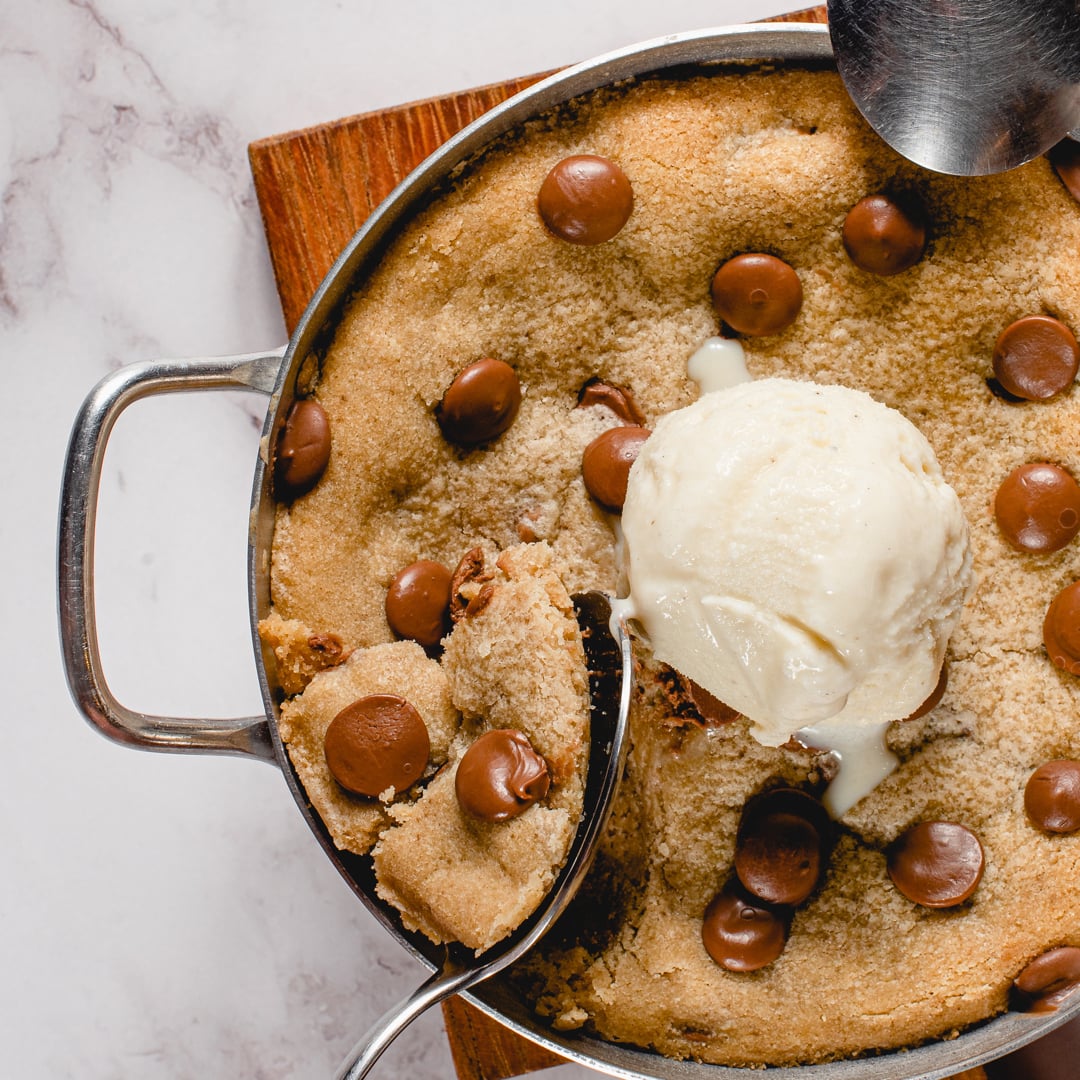 Photo of the Cookie pan Xúgar and vanilla ice cream – recipe of Cookie pan Xúgar and vanilla ice cream on DeliRec