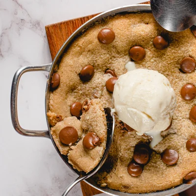 Recipe of Cookie pan Xúgar and vanilla ice cream on the DeliRec recipe website
