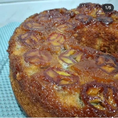 Recipe of caramelized banana cake on the DeliRec recipe website
