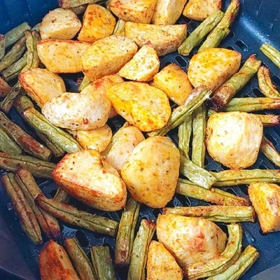 Recipe of Roasted vegetables in the airfryer on the DeliRec recipe website