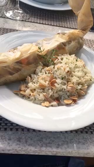 Photo of the Fish in foil with almond rice – recipe of Fish in foil with almond rice on DeliRec