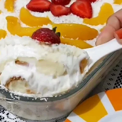 Recipe of Peach and Strawberry Pie on the DeliRec recipe website